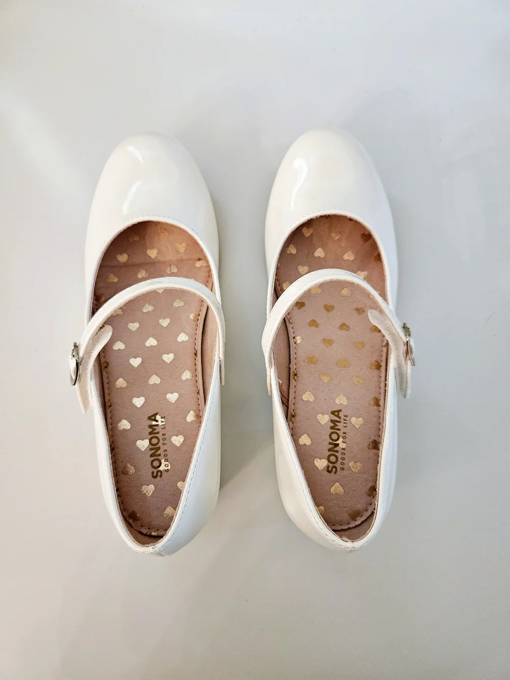 Sonoma Goods for Life Lizzyy Girls Dress Shoes Mary Jane Size 3 White